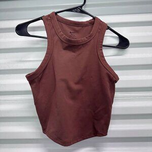 BRAND NEW! Nike One Fitted Women's Cropped Tank Top In Smoky Mauve, Size Small